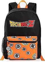 Dragon Ball Z Jungenrucksack | Schwarzer und orangefarbener Rucksack mit verstellbaren Riemen | Goku-Charakter Praktisches und organisiertes Gep&auml;ck Sportschultasche f&uuml;r Kinder | Anime TV-Serie Merchandise-Geschenk