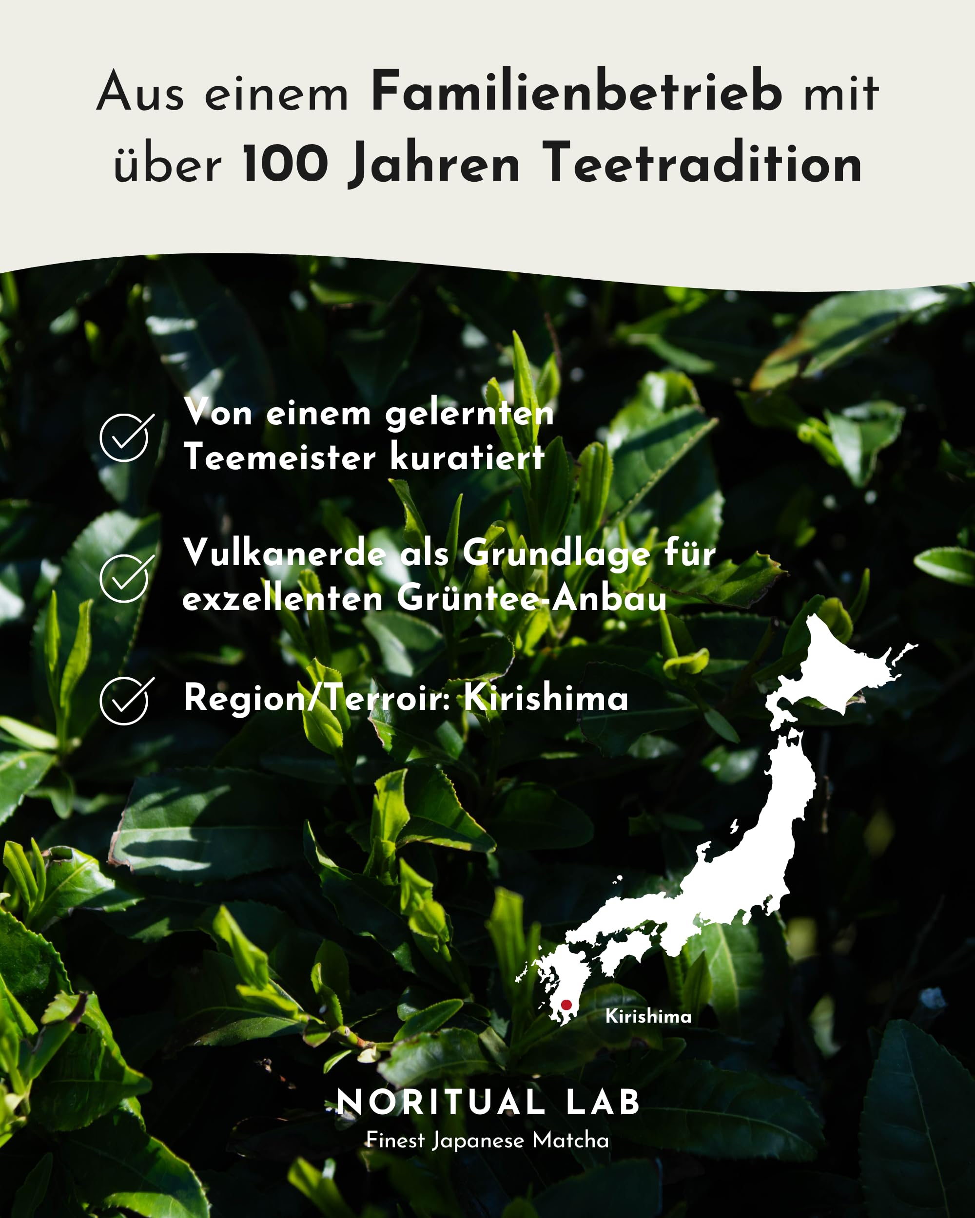 Ceremonial Matcha Kiri - Reines Grüntee-Pulver aus Japan - Original Japanischer Tee der Ersten Ernte - 100% Natürlich & Laborgeprüft - 100g