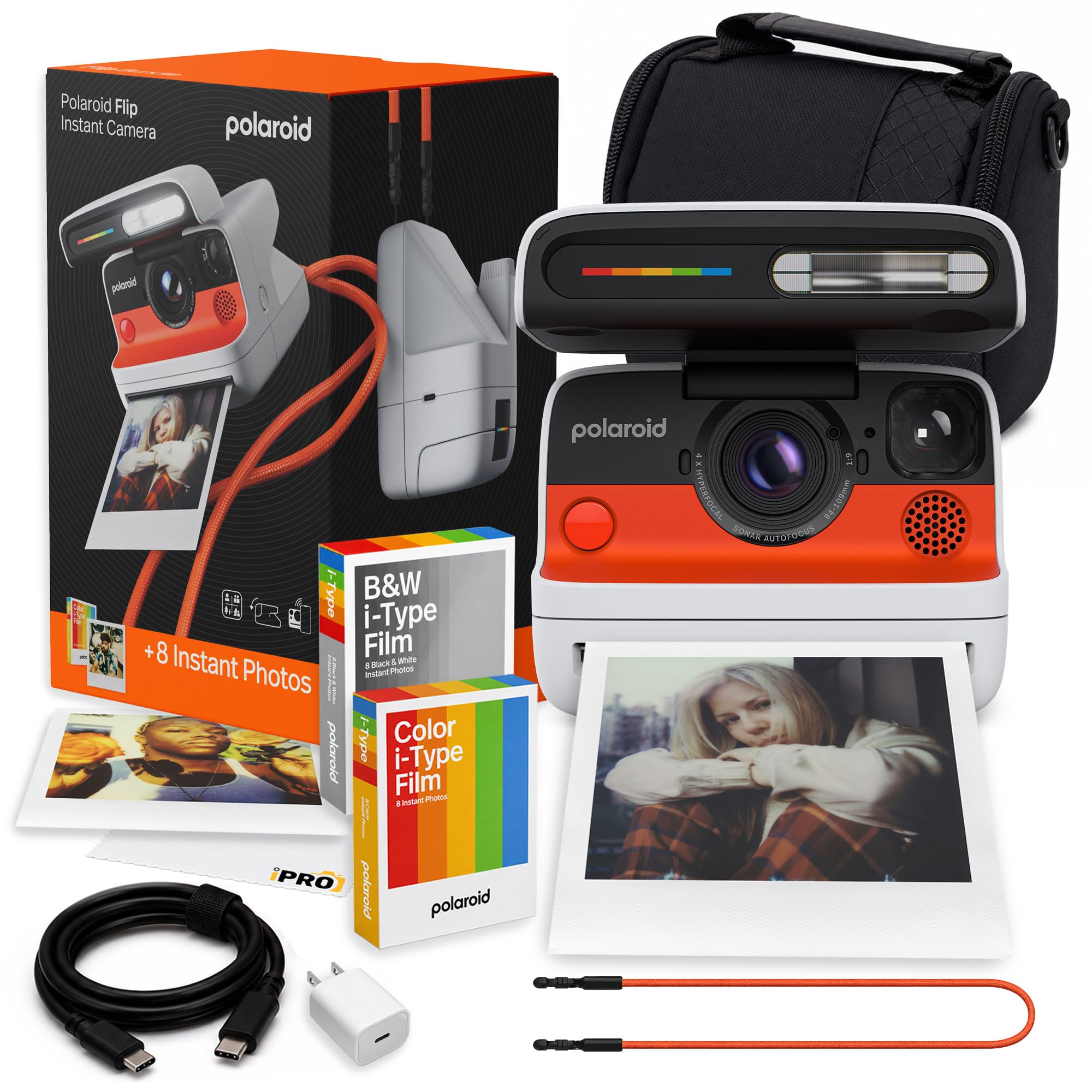 Polaroid Flip Instant Camera in White + Film (16 Exposures) Bundle | Polaroid Camera with Film, Sonar Autofocus, 4-Lens System, Ideal for Travel, Parties & Instant Photography-picture-24