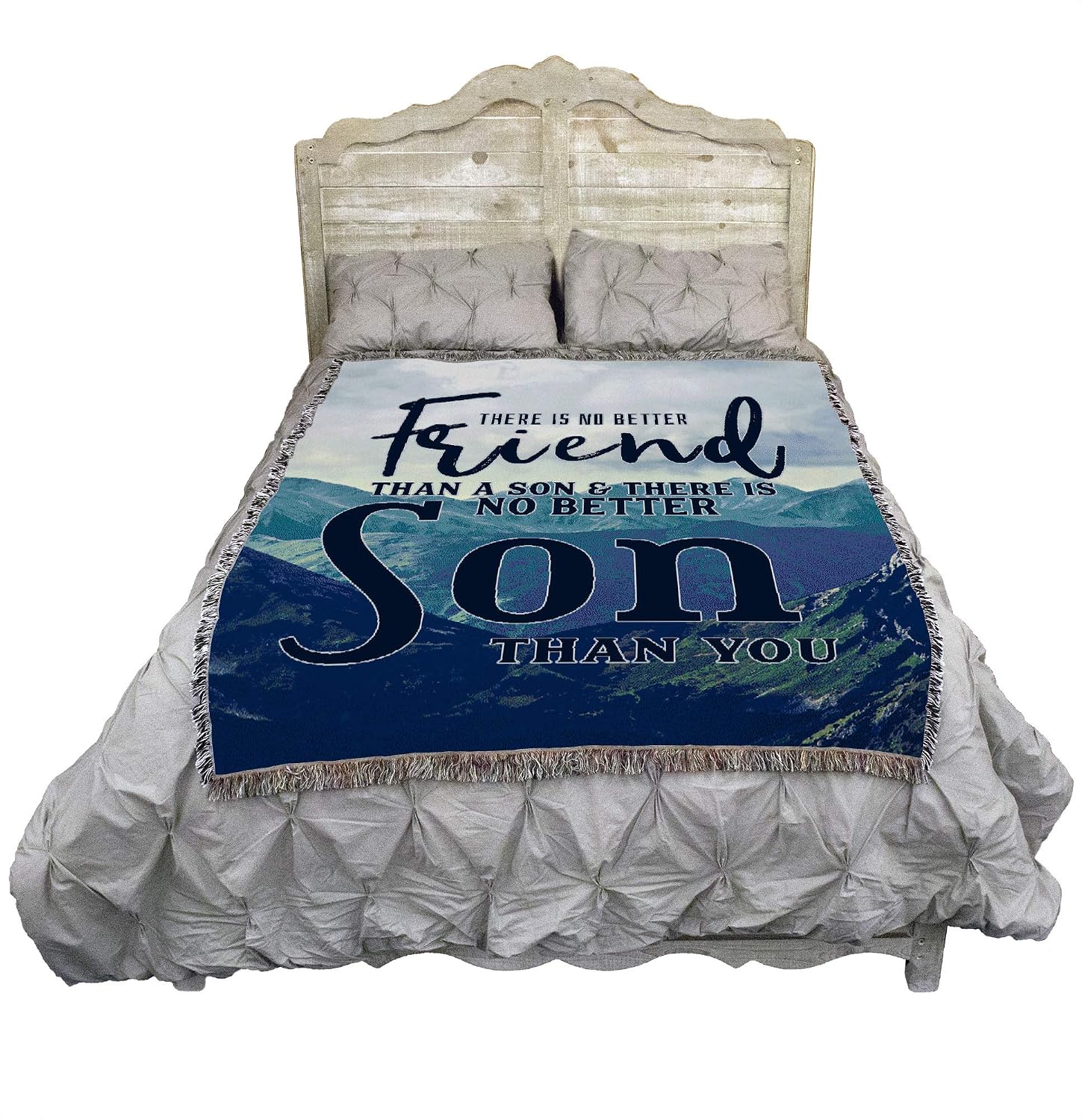 Pure Country Weavers There is No Better Friend Than a Son Blanket - Gift Tapestry Throw Woven from Cotton - Made in the USA (72x54)