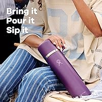 Vista 3 de Hydro Flask Hot Flask & Cup – Insulated Stainless Steel, Hot Drink Travel Container for Coffee, Tea, & Soup 36 Oz Black