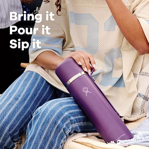 Miniatura 3 de Hydro Flask Hot Flask & Cup - Recipiente de viaje aislado de acero inoxidable para bebidas calientes para café y té, 36 onzas, color rosa trillium