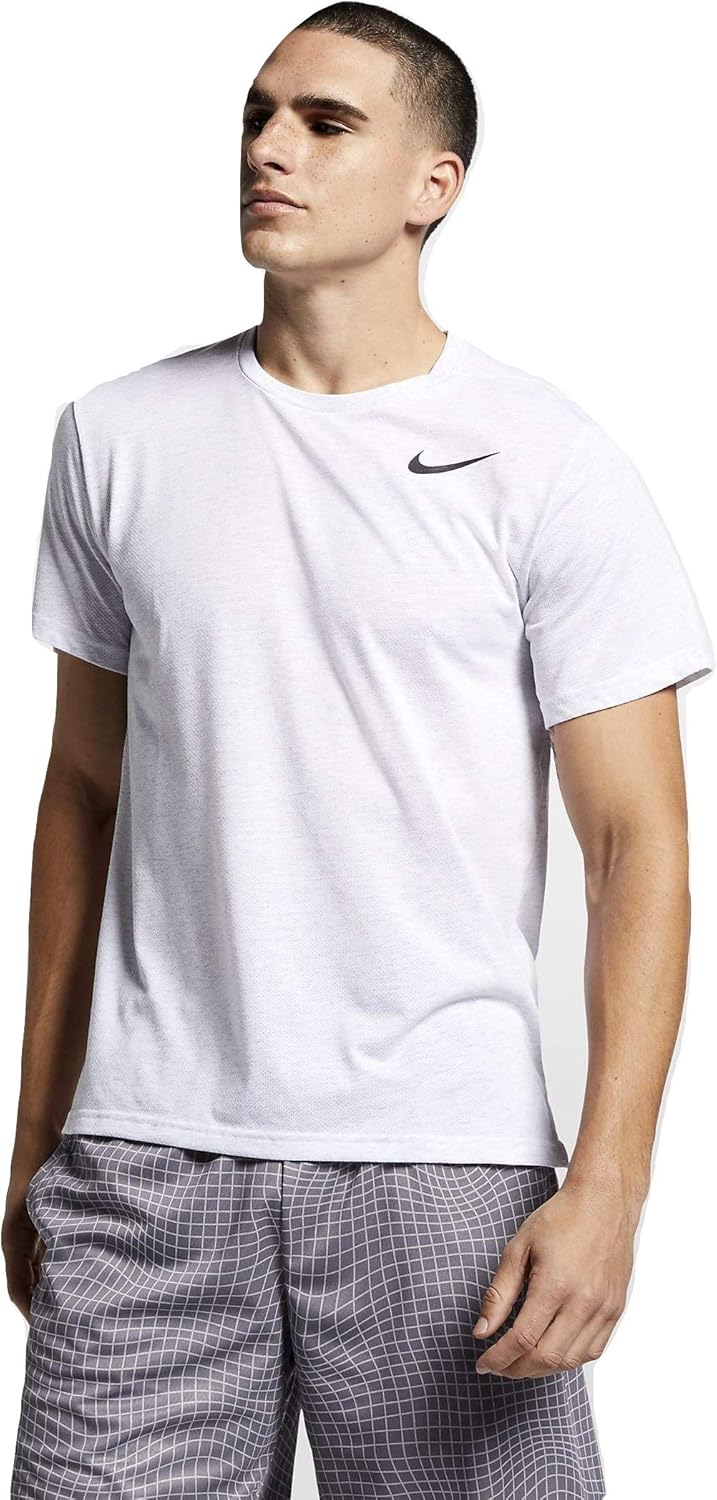 Nike Men's Breathe Dri-FIT Short Sleeve Training Tee White CN9811-100 (XXL)