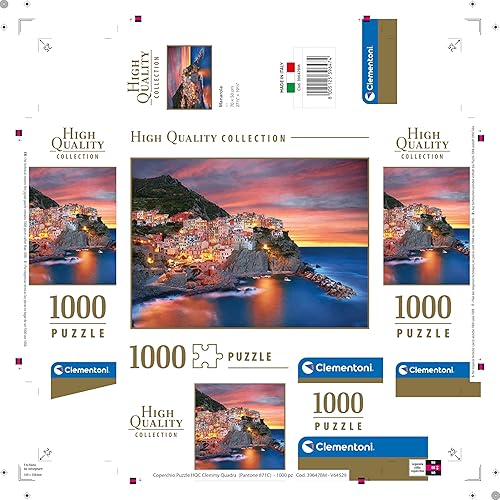 Miniatura 8 de Clementoni - 39647 Colección Puzzle Manarola - Rompecabezas de 1000 piezas, hecho en Italia, rompecabezas para adultos