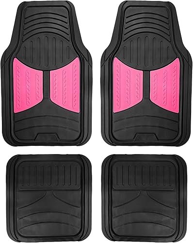 FH Group Alfombrillas para automóvil, goma de ojo de monstruo de alta resistencia para automóviles, juego completo de ajuste universal, alfombrillas