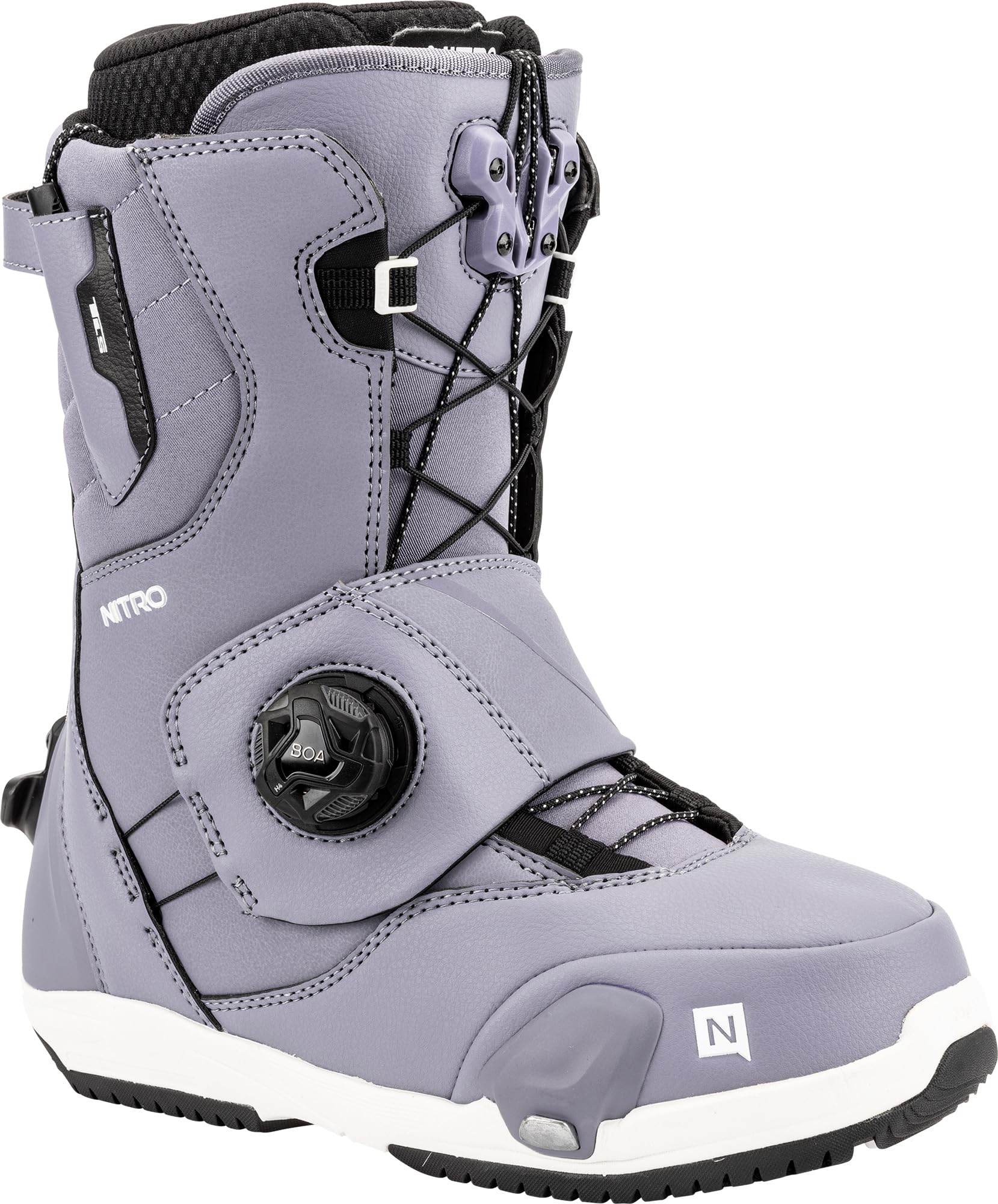 Nitro Women's Cave Step On TLS Snowboard Boat, Lilac, 26.5