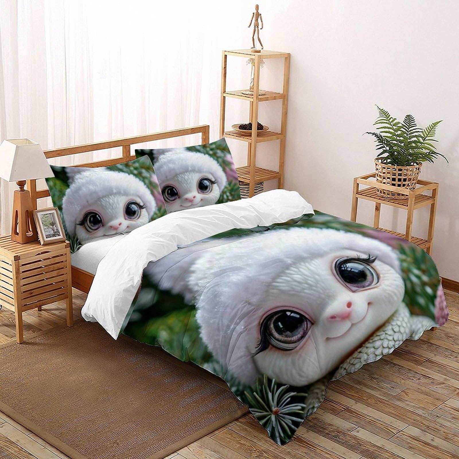 Parure de lit animaux serpent en microfibre pour décorer une chambre de garçon