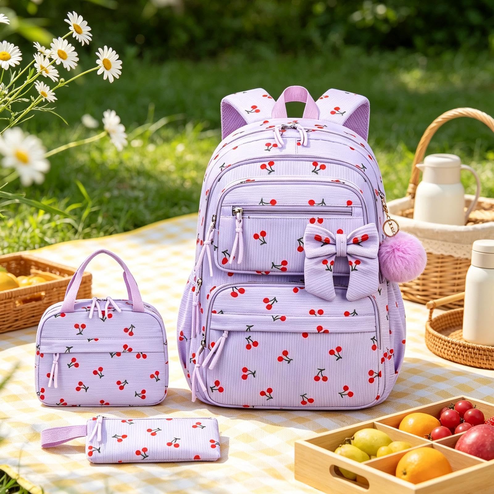 Mochila Escolar para Niños Bolsa Escolar Transpirable Y Linda Con Estuche | Mochila Diaria Transpirable para Adolescentes Para Niñas Niños Guardería Preescolar Primaria Regreso A Clases Viaje Estu