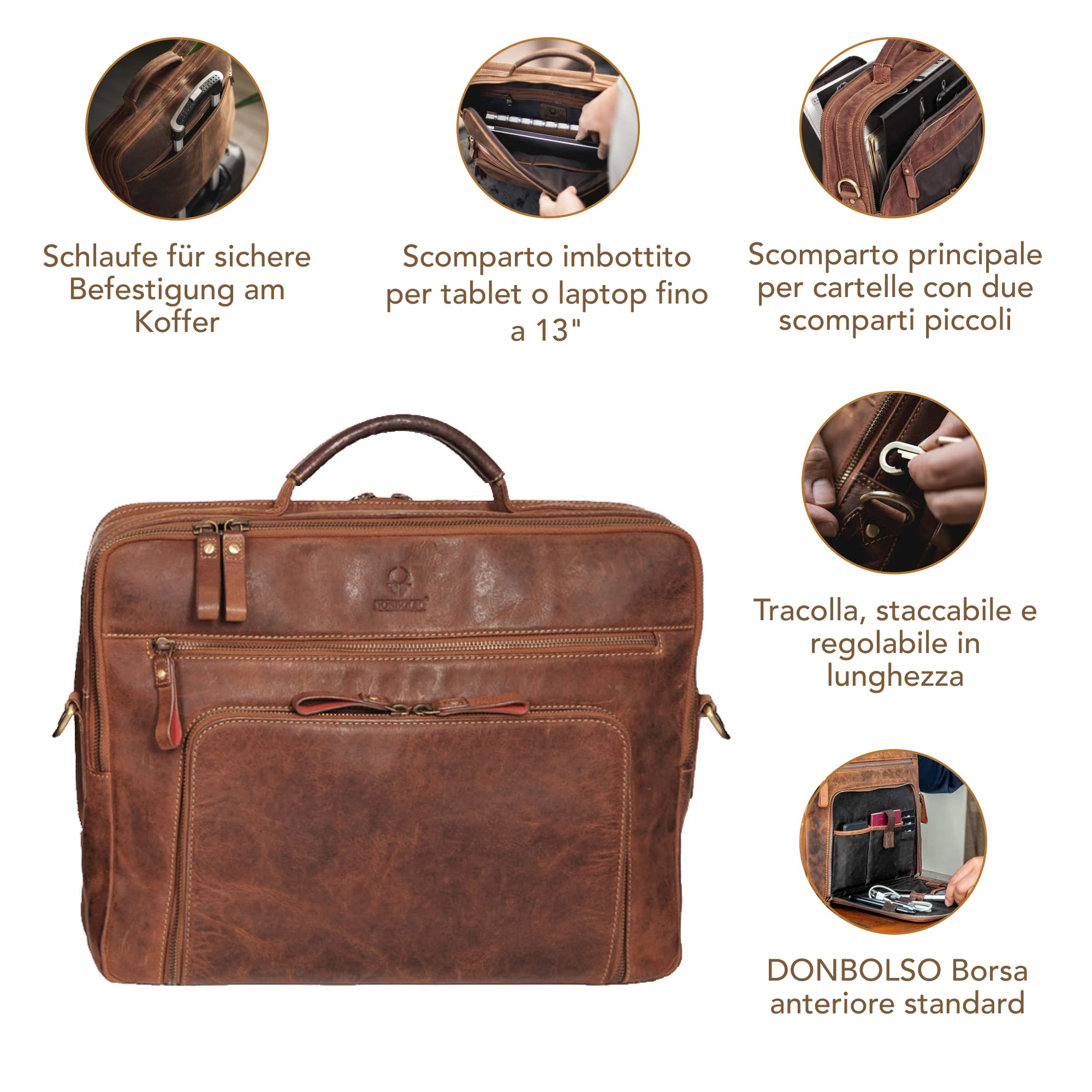 DONBOLSO San Francisco Leather Shoulder Bag