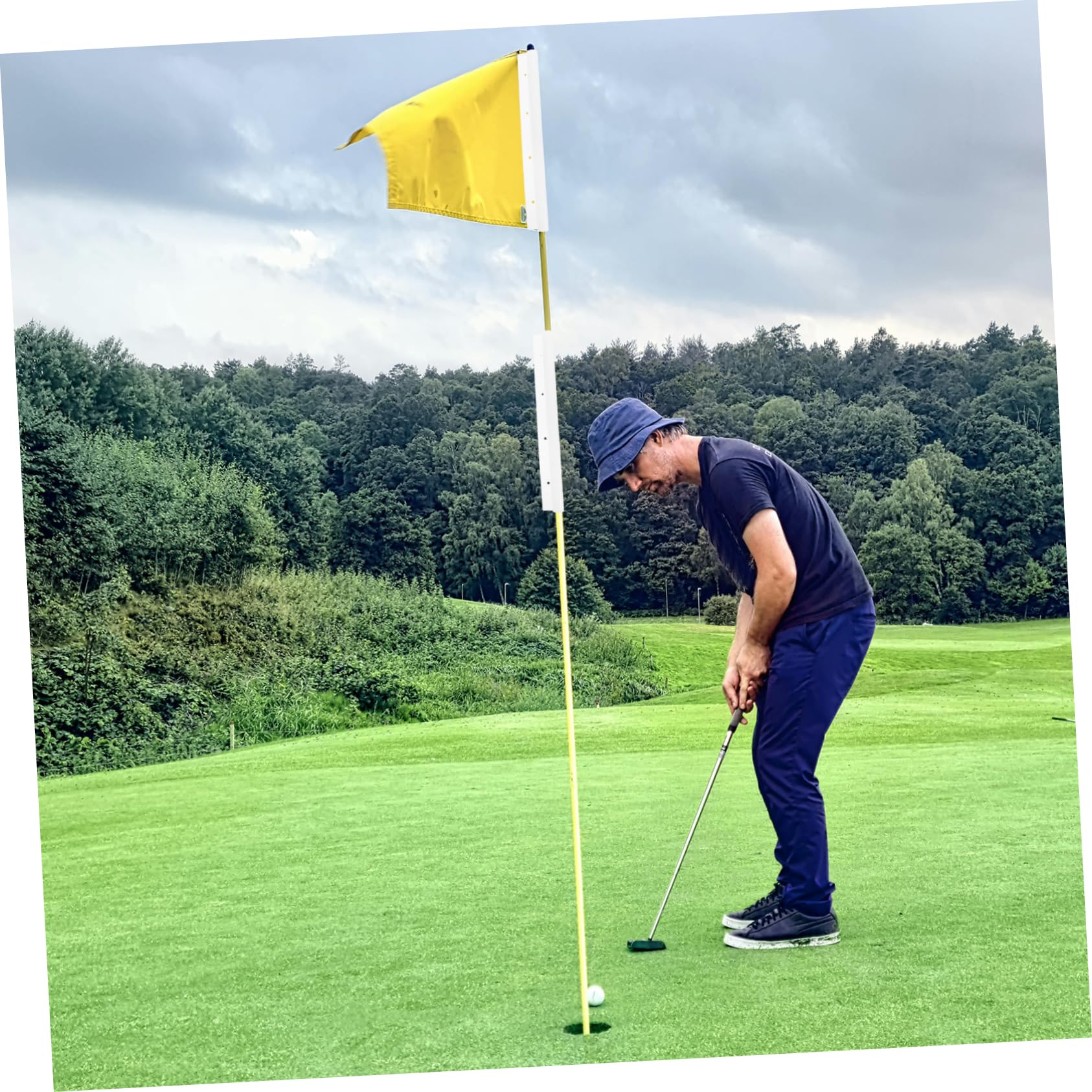 HANABASS 2pcs Golf Flagstick Tube Golf Tube Flag Flag Pole Tubing for Golfing Flag Inserted Tubes