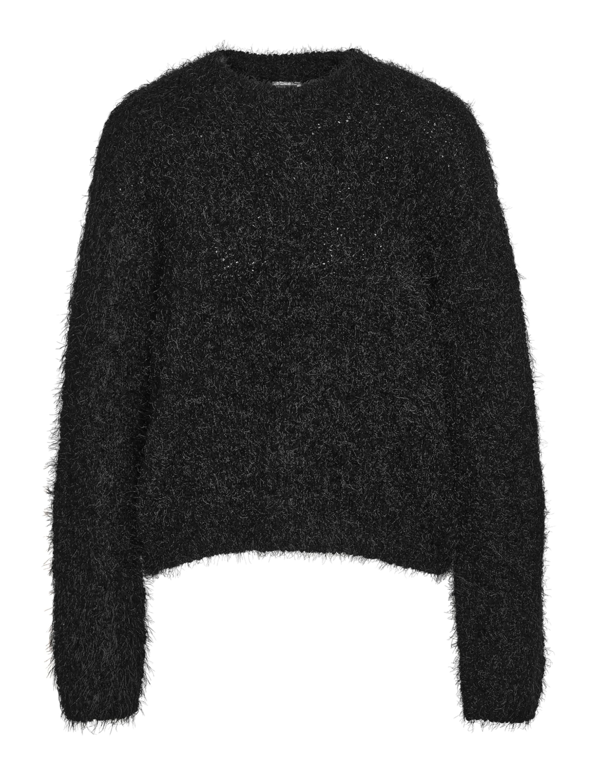 Noisy may Damen Strickpullover Relaxed Fit Flauschiger Stoff Rundhals Lange Ärmel