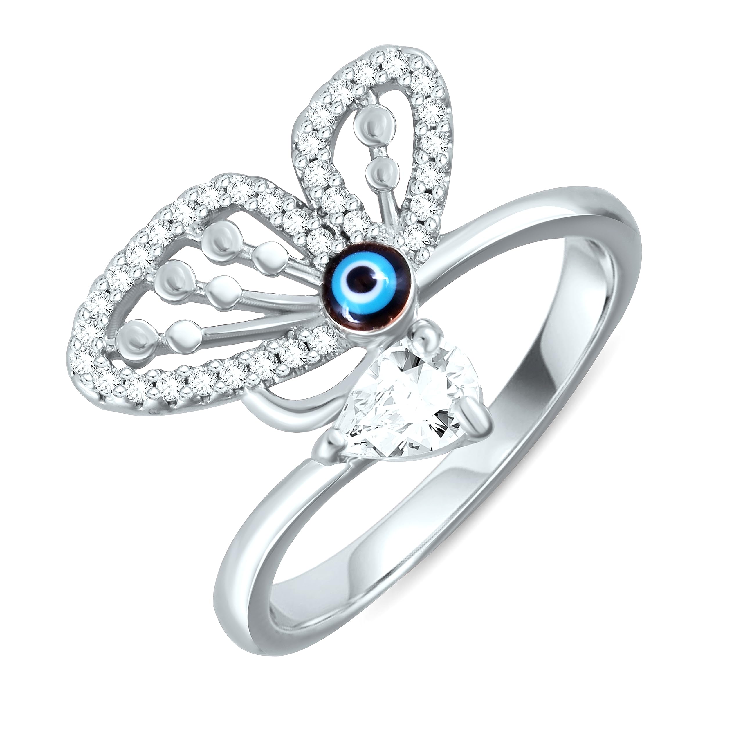 MEENAZ Rings for women girls girlfriend ladies wife sister gifts ring Rose gold Evil eye ring silver stylish engagement wedding Adjustable promise propose American diamond Finger Ring set ad cz -832 (B0CCYQ786S) Amazon Price History, Amazon Price Tracker