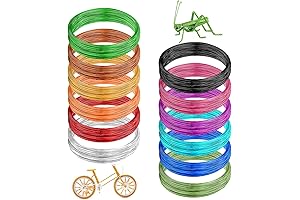 12 Rolls Colored Anodized Aluminum Wire 196.8 Feet 18 Gauge for Jewelry Craft