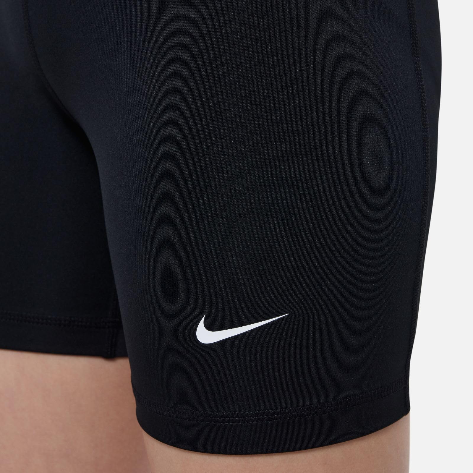 Nike Dziewczęce spodenki G Np Df 5In Szorty, Czarne/Białe, FB1081-010, XL