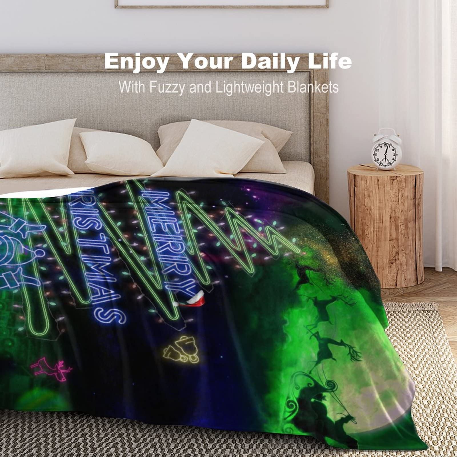 Manta navideña para sofá Cama, Manta de Felpa Suave y esponjosa, Manta de Franela de Lujo, súper acogedora y cómoda, 50 x 60 Pulgadas