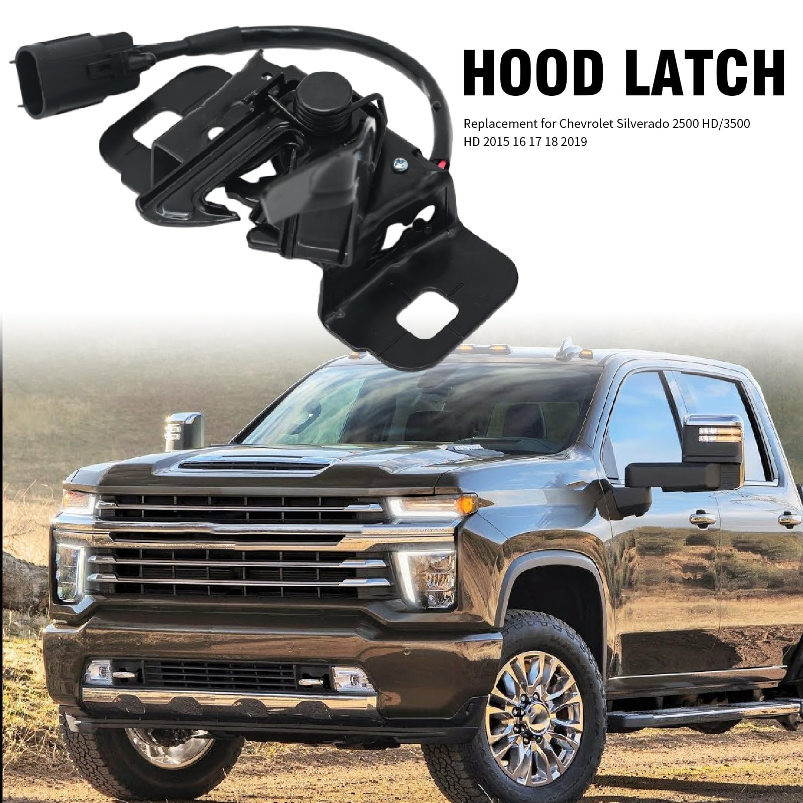 Hood Latch With Remote Start For Chevy Silverado & GMC Sierra 1500/2500/3500 HD (2014-2019) - Replaces GM1234132 - View #11