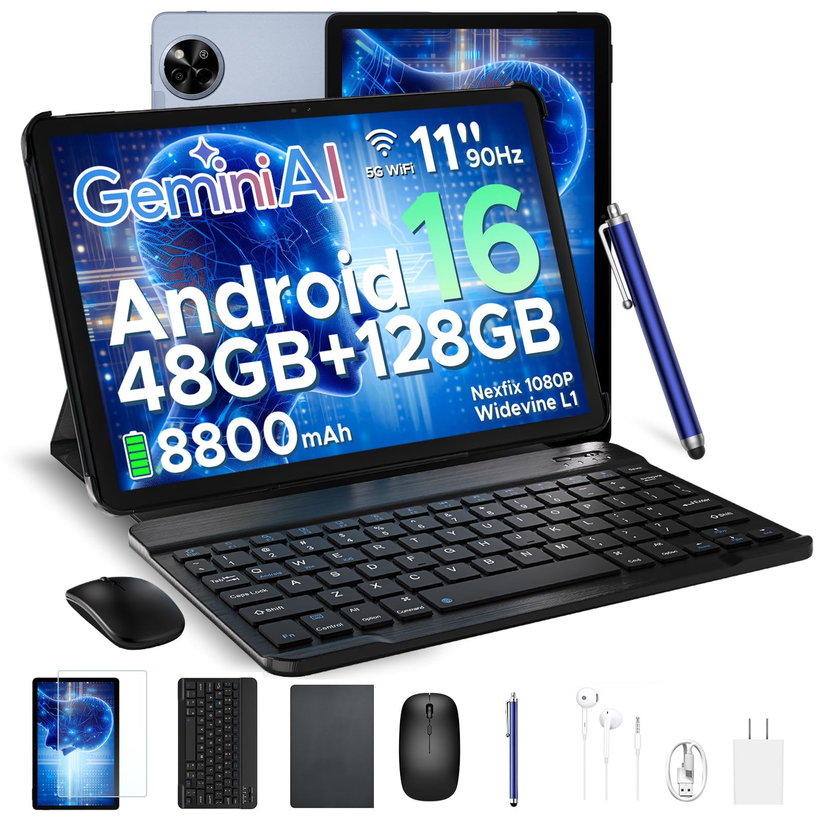 Amazon.co.jp: 【Android16 11インチ セット版】Android16 タブレット