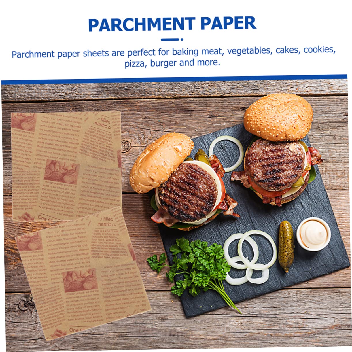 Cabilock 200piezas Papel Para Hornear Antiadherente De Para Freidora Microondas y Horno Para Repostería y Envoltura De Alimentos