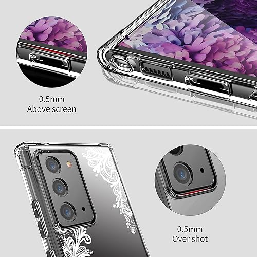 Miniatura 10 de KIOMY Crystal Clear Case para Samsung Galaxy Note 20 5G para hombres mujeres niñas niños transparente a prueba de golpes protector del teléfono