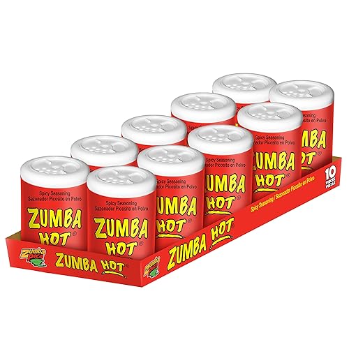 Zumba Hot mezcla de chile picante 78 oz 10 unidades 078 oz cada una