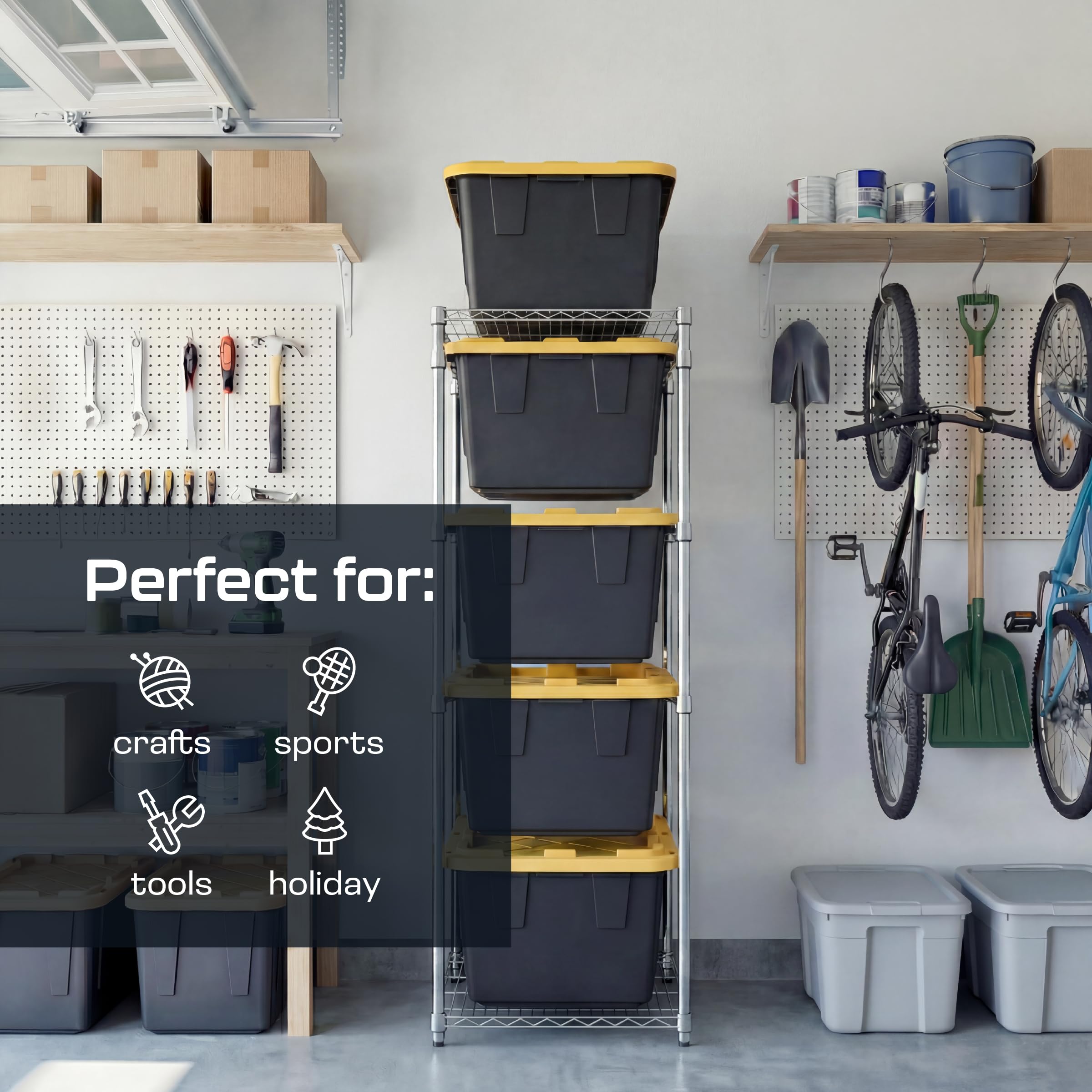 Amazon.com: MonsterRAX 5-Tier Heavy Duty Garage Slide Bin Storage