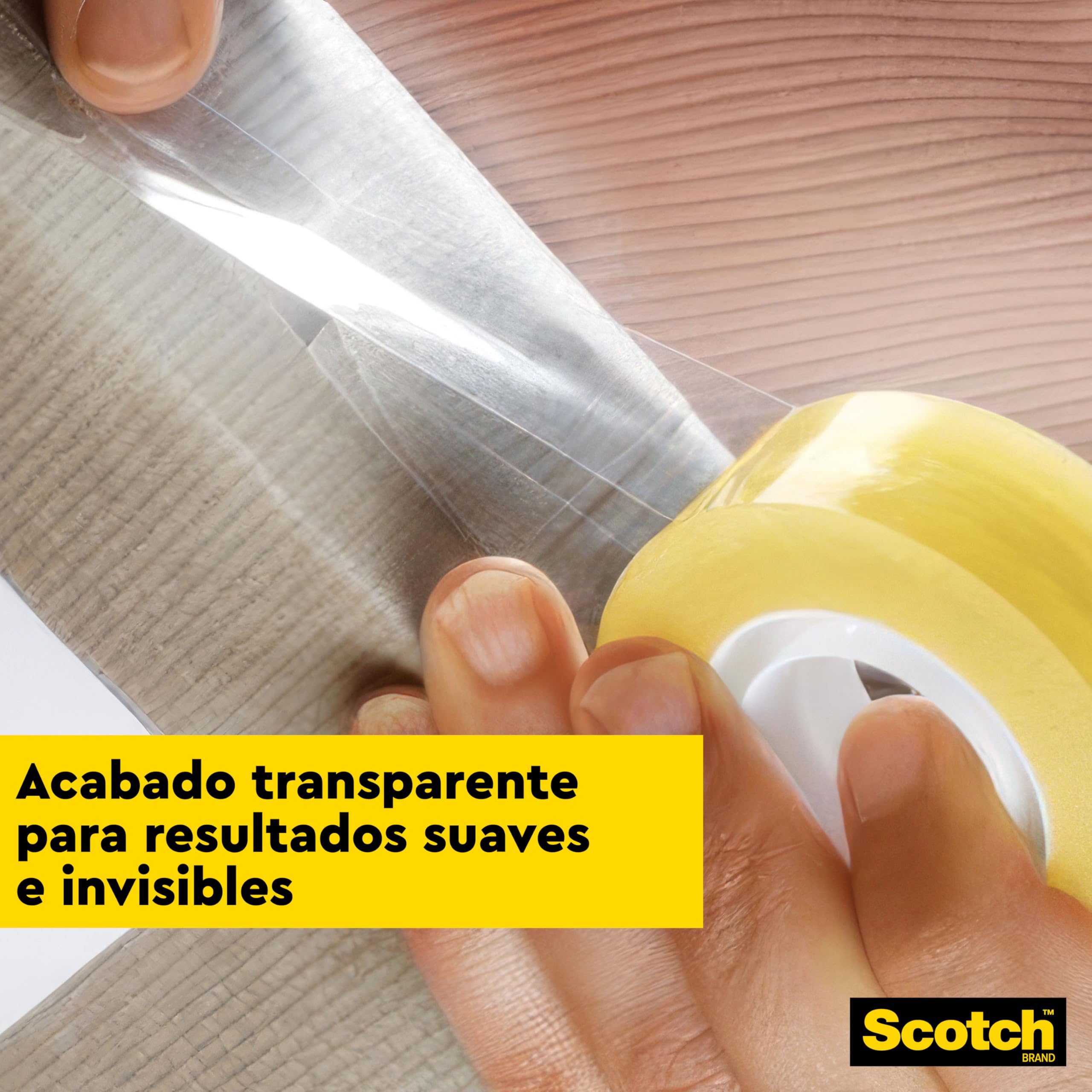 Scotch Cinta Adhesiva Transparente - 8 rollos - 19mm x 33m - Cinta Adhesiva para Uso General para el Colegio, el Hogar y la Oficina