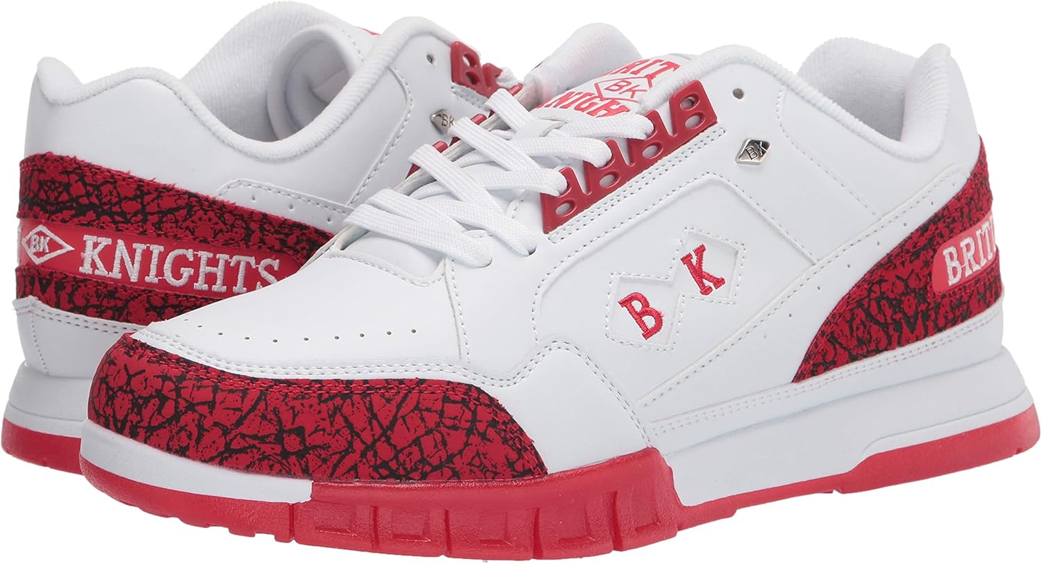 British Knights Metros Men's Oxford Sneaker 11 White/Mars Red