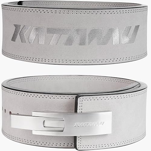 Miniatura 9 de Katamu Cinturón de levantamiento de pesas de cuero de 0.512 in de alta calidad, para levantamiento de pesas, levantamiento de pesas y levantamiento