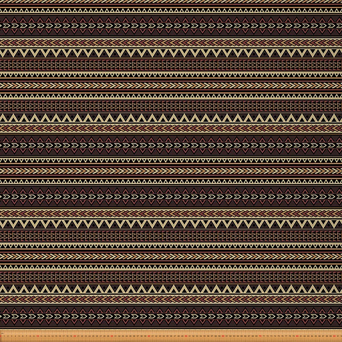 Tela geométrica para tapicería de The Yard Ethnic Tribal Culture Theme Tela para tapicería y hogar, proyectos de bricolaje, geometría, líneas triangulares, tela impermeable al aire libre, 10 yardas (