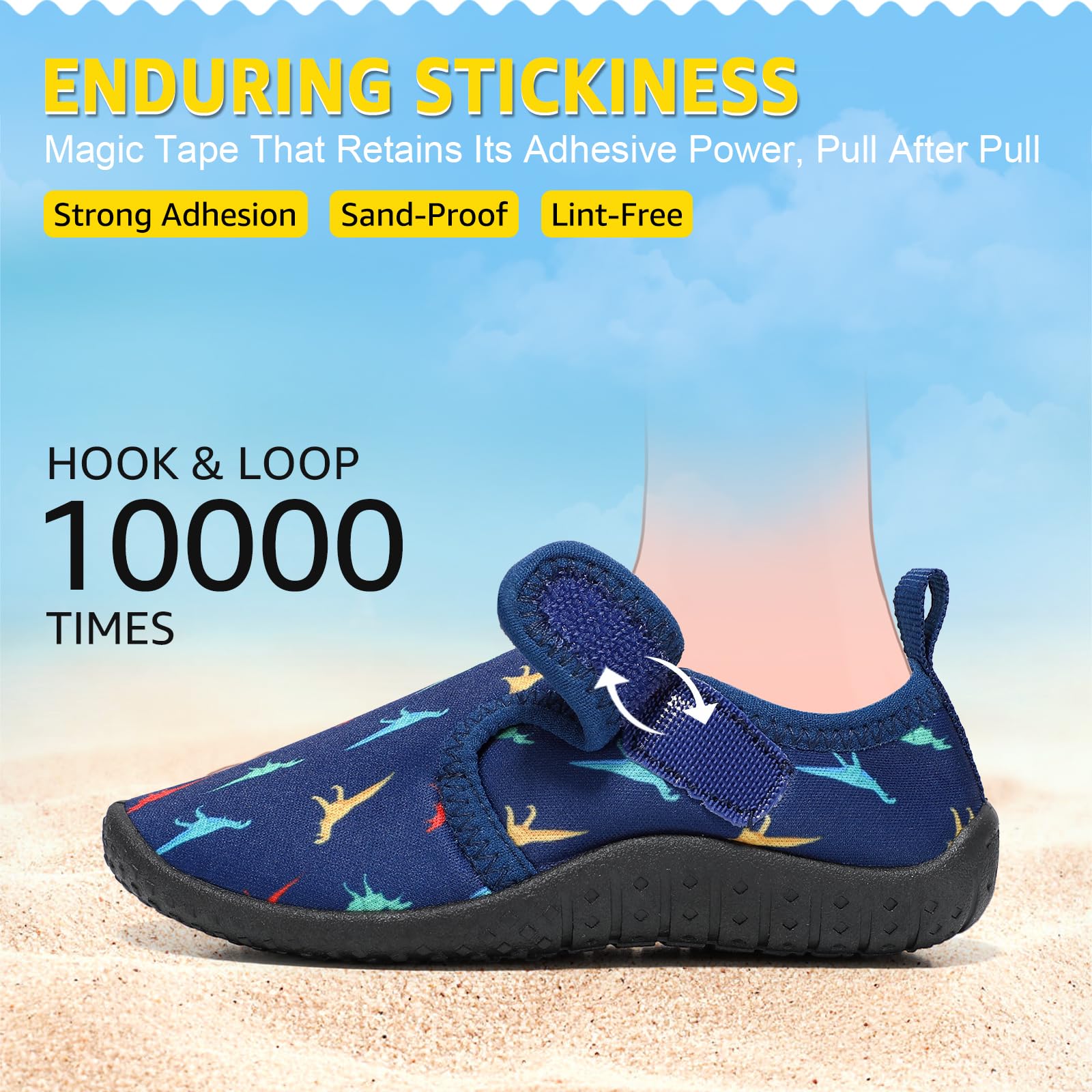 STQ KIDS Scarpine Bambino Granchi Bambino Leggero Scarpe da Acqua Flessibile Traspirante Asciugatura Rapida Calzini per Piscina EU20-28