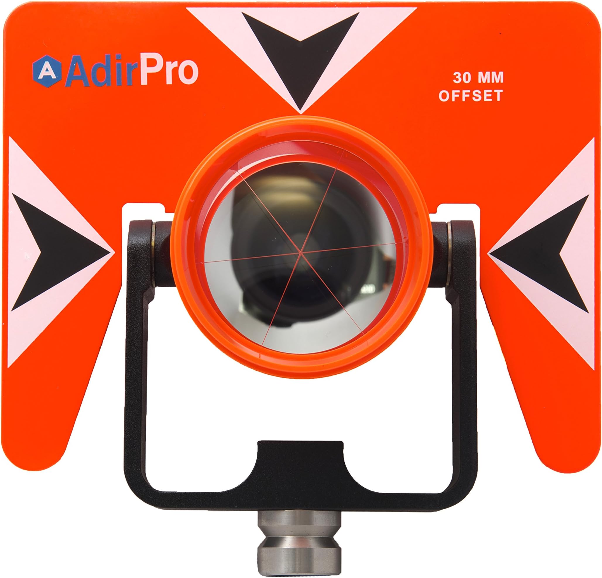 AdirPro All-Metal Single Tilt Prism- Fits All 0/-30mm Offset Total Stations Surveying Tool With Case Soft Bag, Ideal as Land Surveying Equipment, Orange