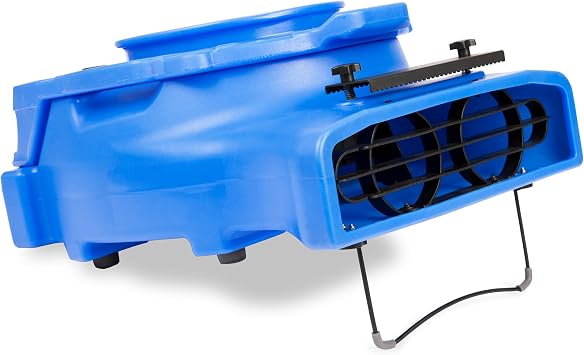 B-Air VENTLO-25 1/4 HP Low Profile Air Mover Carpet Dryer Floor Fan for Home Retail Plumbing Water Damage Restoration Equipment, Blue