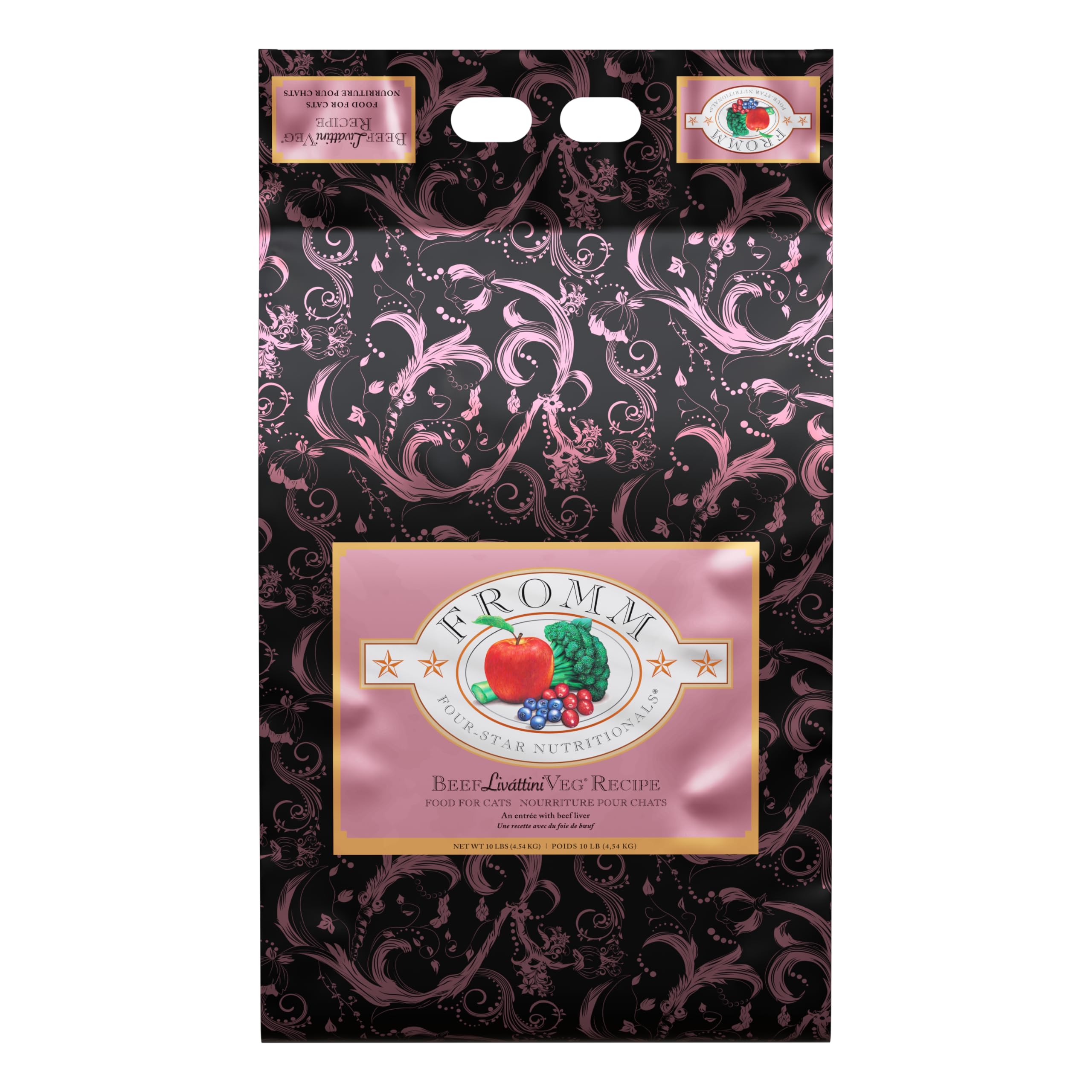 Fromm Four-Star Beef Livattini Veg Dry Cat Food - Beef Recipe - 10 lb