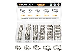 45 Pcs Hose Clamp Assortment Kit: Adjustable, Durable, and Versatile