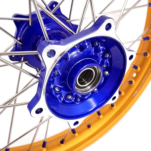 Miniatura 8 de KKE Ruedas todoterreno de fundición MX 2119 compatibles con YAMAHA YZ125 YZ250 YZ250F YZ450F 2003-2022 azul pezón