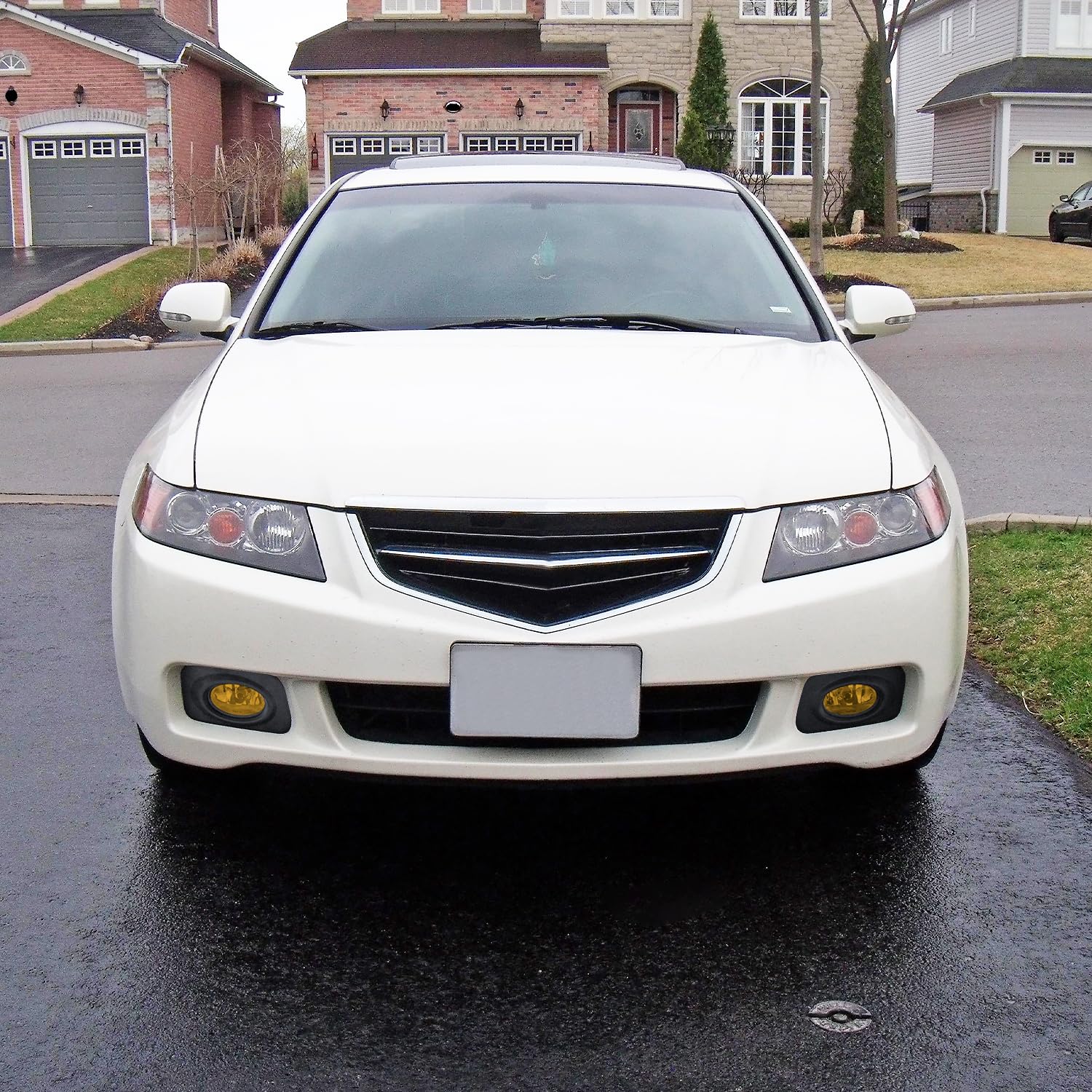 SPEC-D TUNING Yellow Fog Lights + H11 Bulbs Compatible with 2004-2005 Acura TSX, L+R Pair Assembly