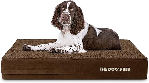 Miniatura 75 de The Dog's Bed - Cama ortopédica de espuma viscoelástica para perro, grande gris y negro, impermeable, cama de apoyo con fundas reemplazables, negro