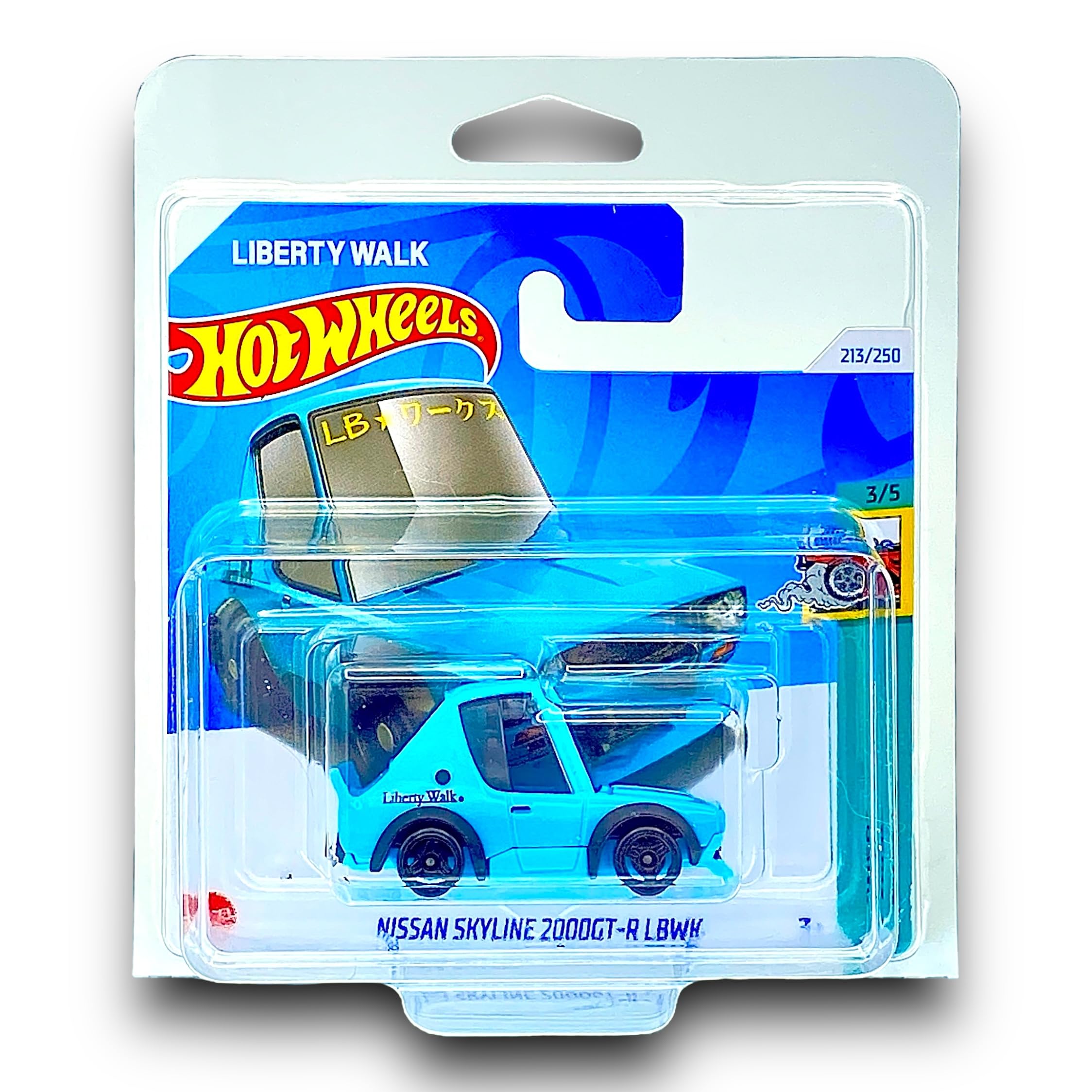 Hot Wheels Nissan Skyline 2000GT-R LBWK (Teal & Black) 3/5 Tooned - 2024-213/250 (Short Card) - includes a KLAS Car Keeper Protector Case - HRY85