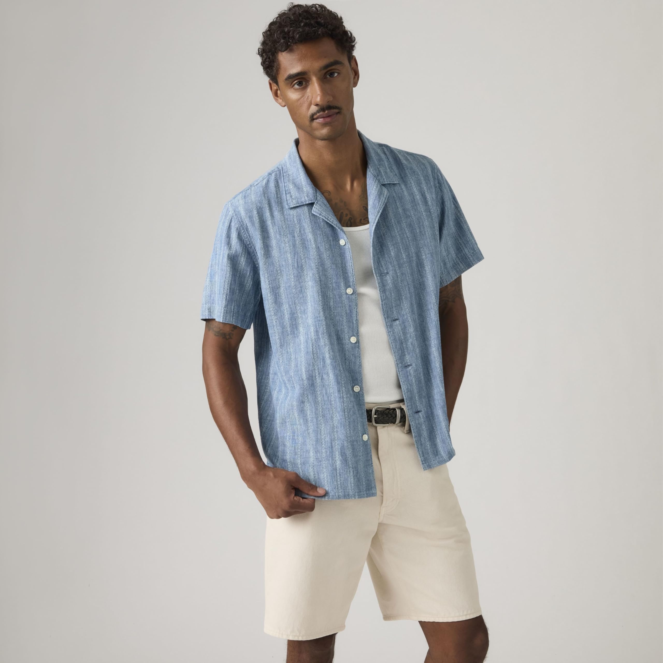 Levi's Herren Sunset No Pkt Camp Standard Hemd mit Button-Down-Kragen (1er Pack)