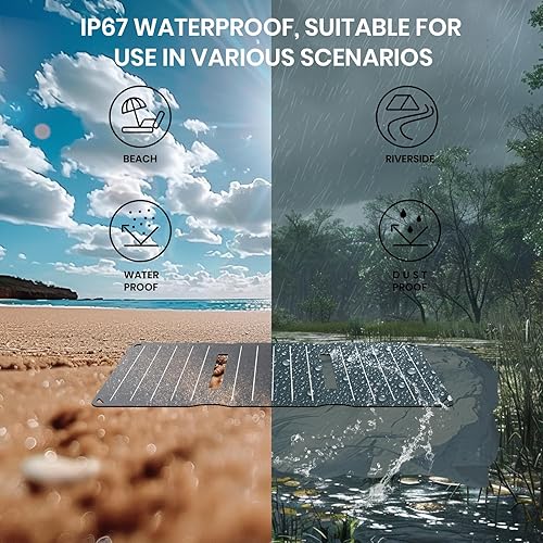 Miniatura 5 de FlexSolar Panel solar USB de 15 W, pequeño cargador solar plegable portátil (5 V3 A máximo), paneles solares móviles compatibles con teléfono