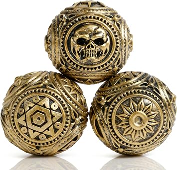 Decorative Orbs Ball for Bowls (Set of 3) Antique Accent Resin 3 inch Sphere Balls for Bowl Fillers Home Living Room Decoration