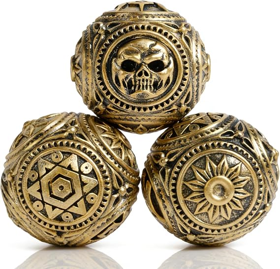 Decorative Orbs Ball for Bowls (Set of 3) Antique Accent Resin 3 inch Sphere Balls for Bowl Fillers Home Living Room Decoration