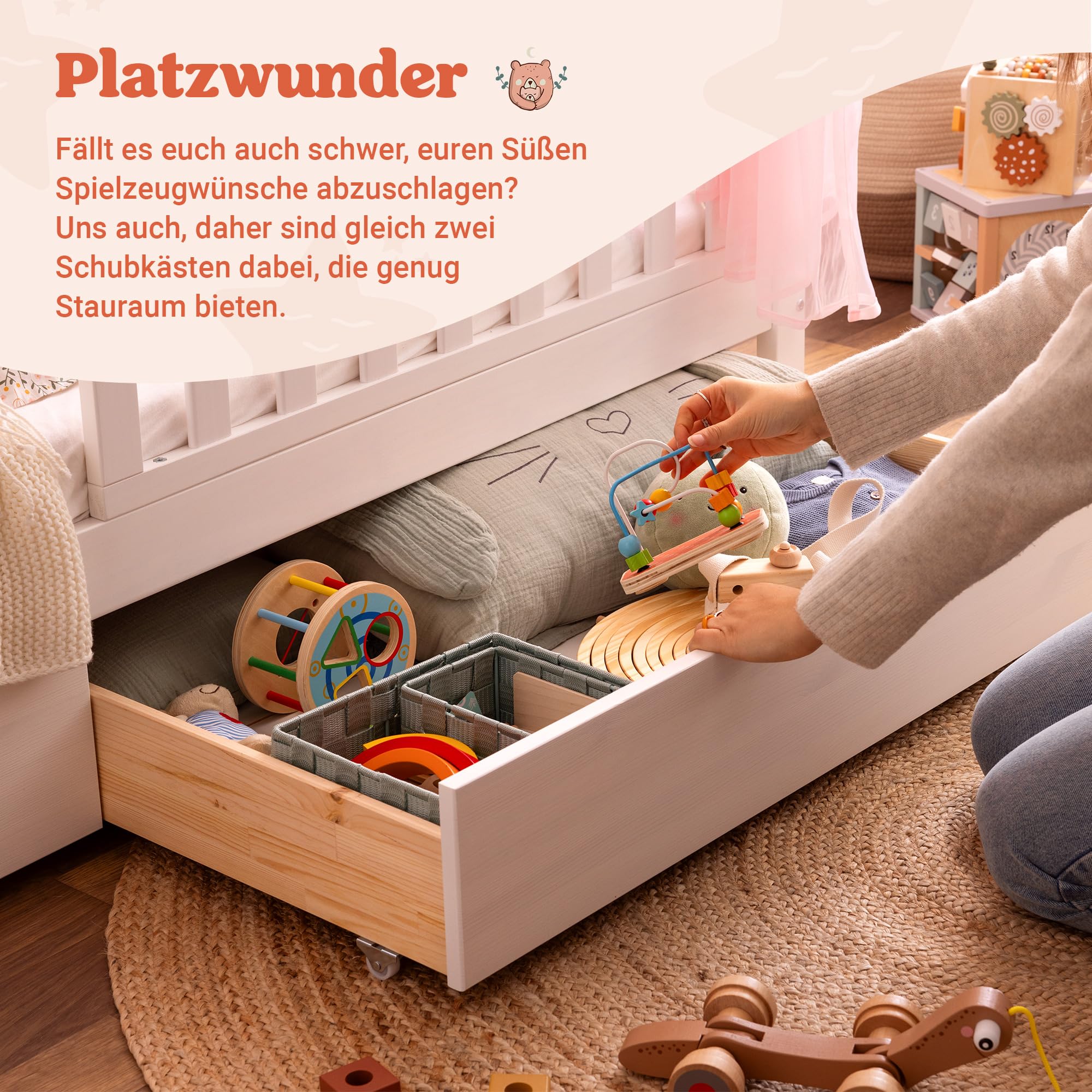 Lit Cabane 90x200 Cm - Lit Enfant Polyvalent En Bois Pour Garçons Et