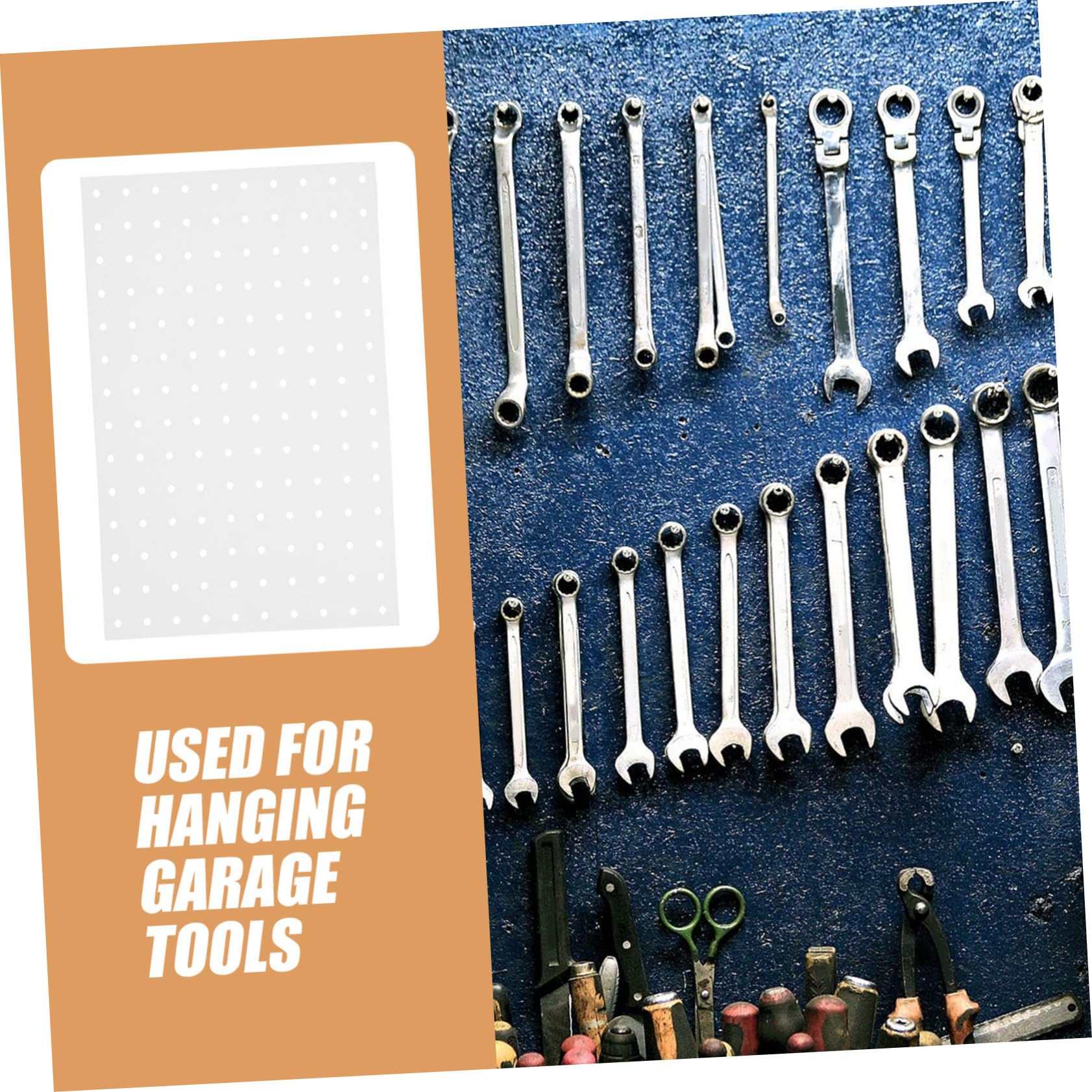 SHINEOFI Wandmontiertes Metall Pegboard Panel für Garagenwerkzeuge Vielseitiges Aufbewahrungssystem für Werkbänke und Werkstätten Effiziente Werkzeugorganisation Weißes Design