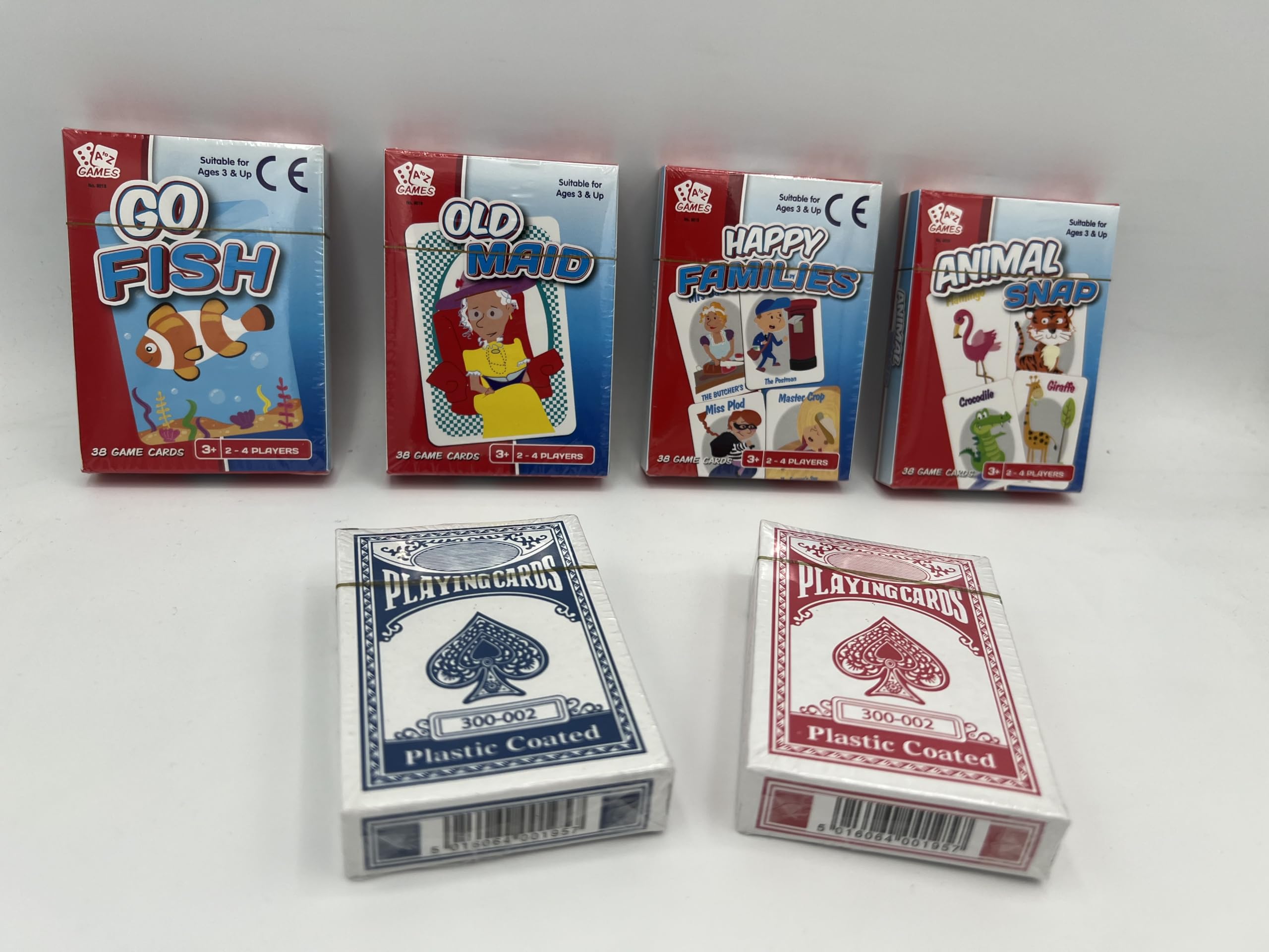 ihoot Pack of 6 Classic Card Games for Kids, Red, Blue, Multicolored, 22cm x 30cm