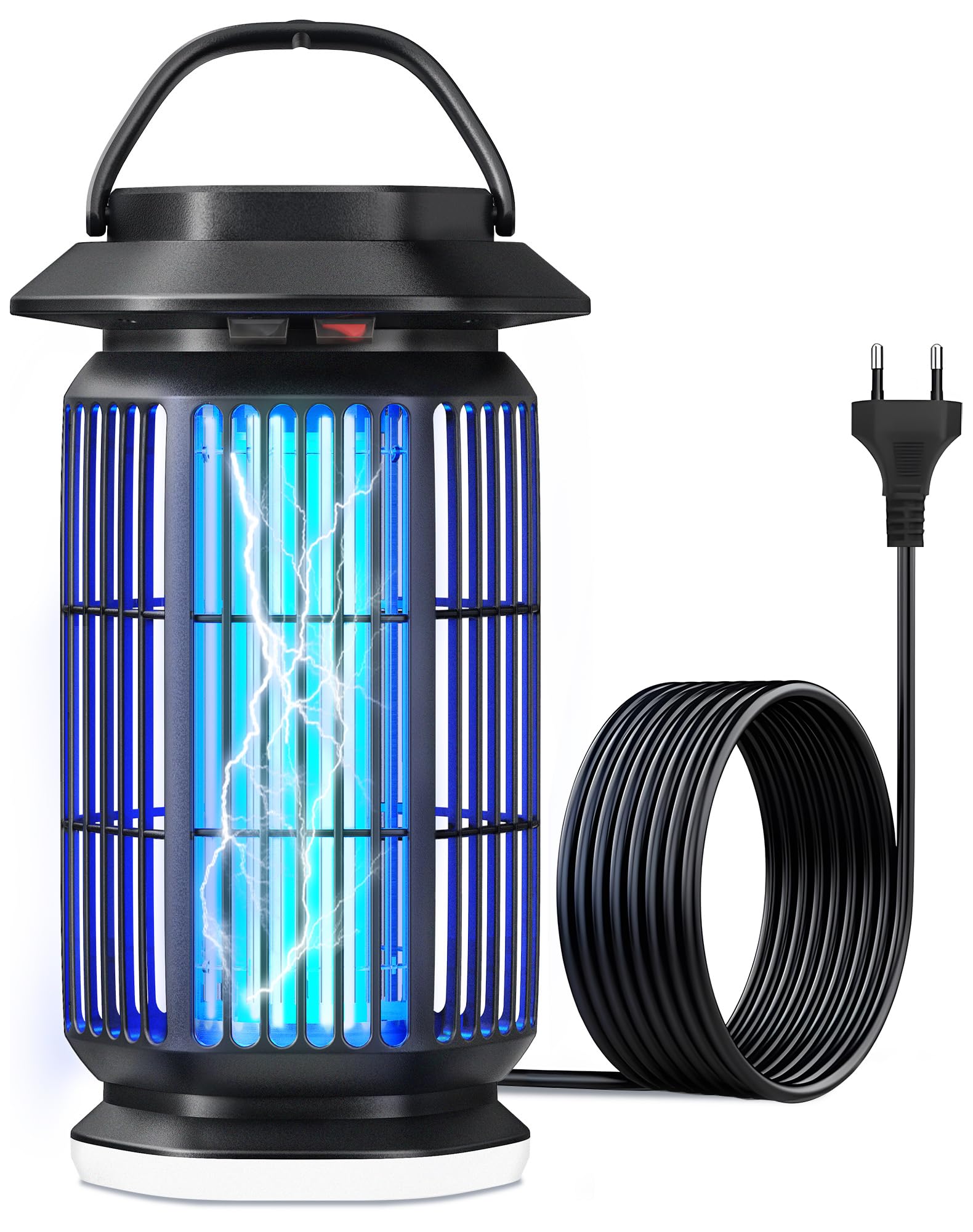 Lampada Antizanzare 4000V, Zanzariera Elettrica 18W con Luce Notturna, Impermeabile IPX4, Copertura Fino a 100 m², Ammazza Zanzare Elettrico Interno Esterno contro Zanzare, Mosche e Insetti