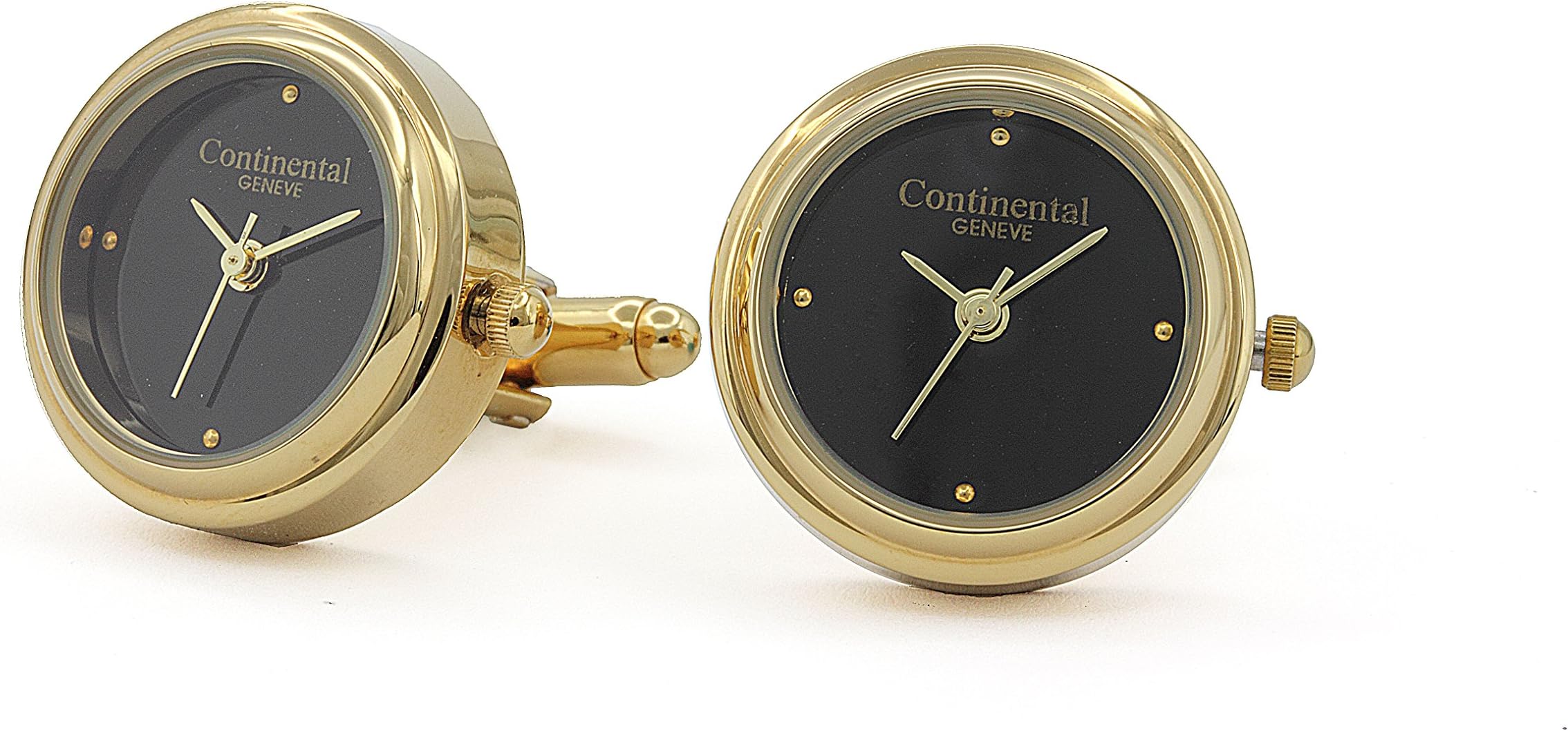 Customizable - Continental Geneve Gold Tone Cufflink Watches
