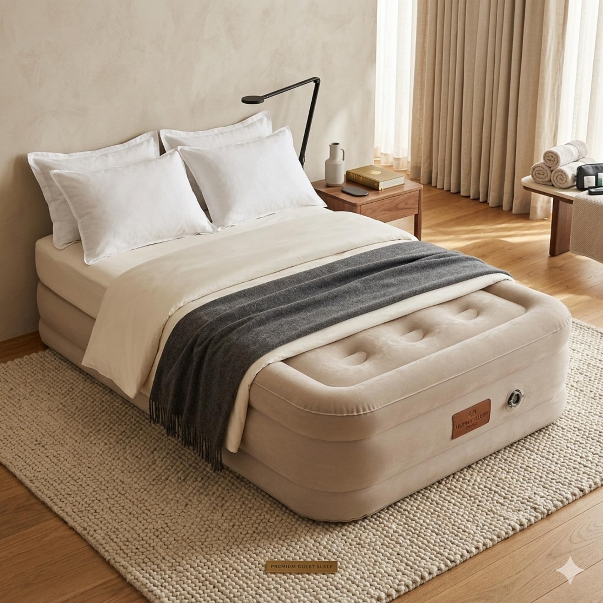 Portable Single Air Bed | Inflatable Mattress with Electric Pump | Foldable Design-picture-30