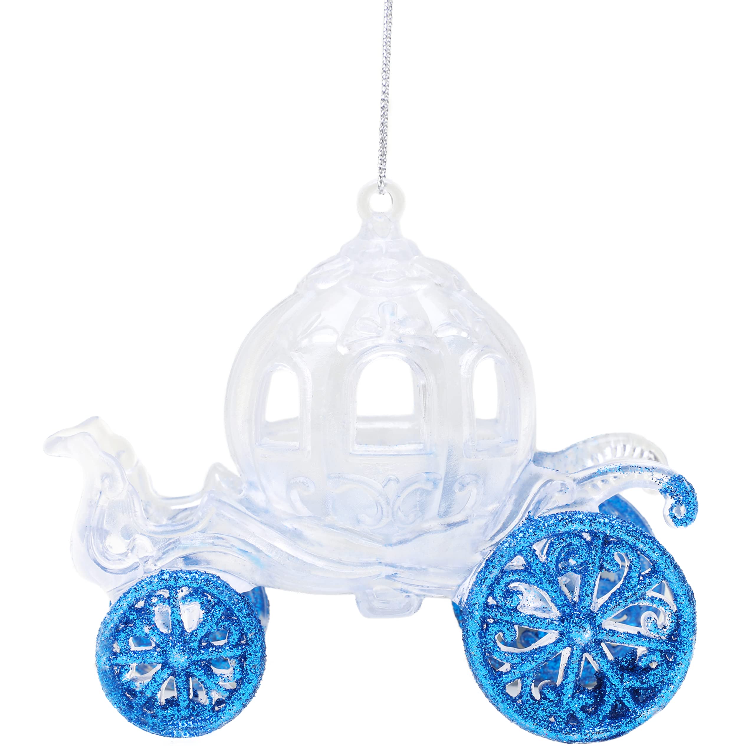 Christmas Concepts Royal Blue Christmas Concepts® 10Cm (4") Glitter Decorated Princess Carriage Decoration (, 1)