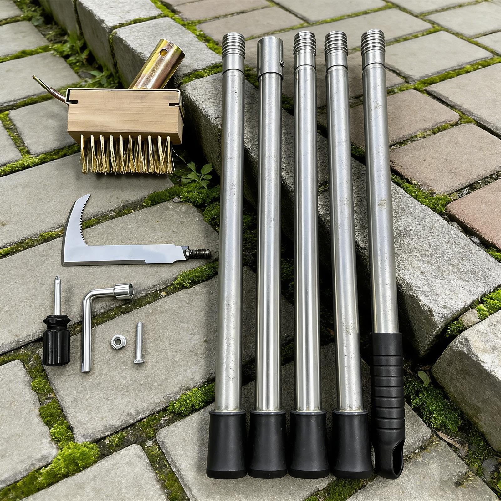 Fugenkratzer L-förmiges rostfreies Fugenbürsten-Set